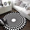 Polyester Fiber Round Rug Floor Mat Carpet For Bedroom Living Room Use Nordic Simple Anti-slip Mat Home Decoration