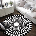 Polyester Fiber Round Rug Floor Mat Carpet For Bedroom Living Room Use Nordic Simple Anti-slip Mat Home Decoration